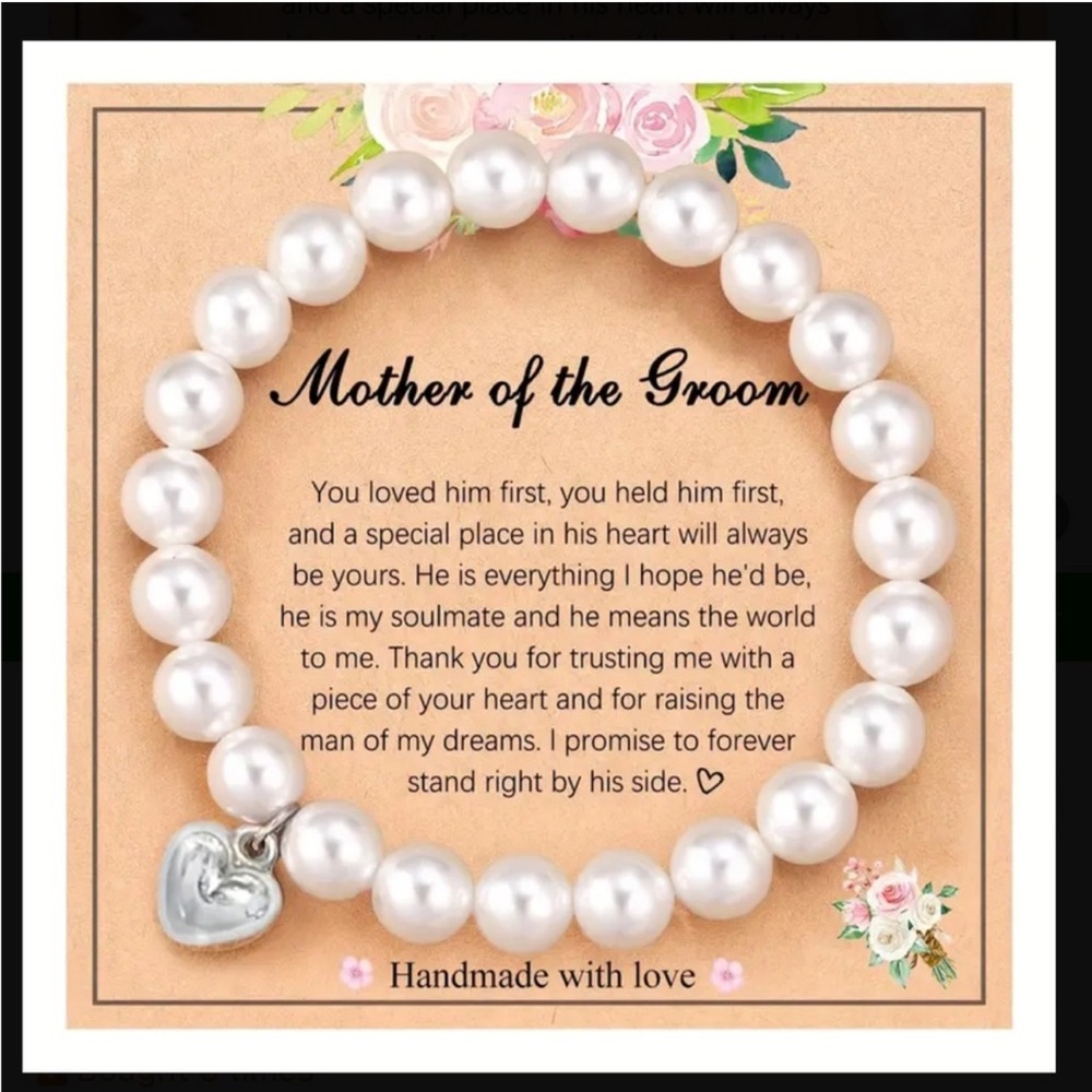 Wedding Faux Pearl Mother Of The Groom Bracelet